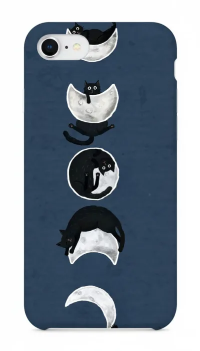 iPhone 8 Kılıf - Ay Dönümü Kedi featured