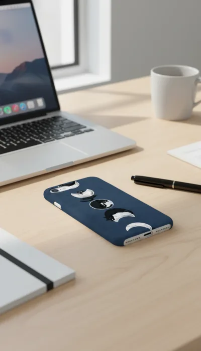 iPhone 8 Kılıf - Ay Dönümü Kedi gallery 1