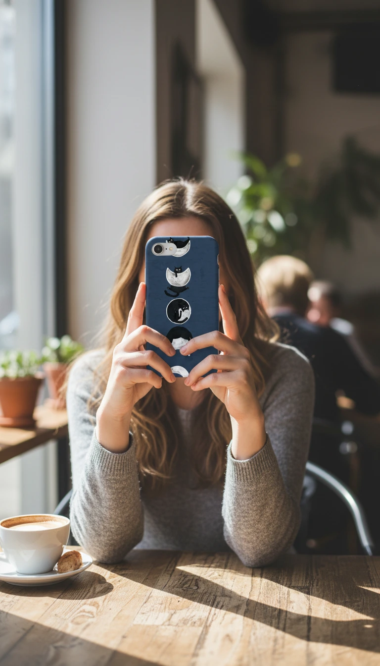 iPhone 8 Kılıf - Ay Dönümü Kedi gallery 2