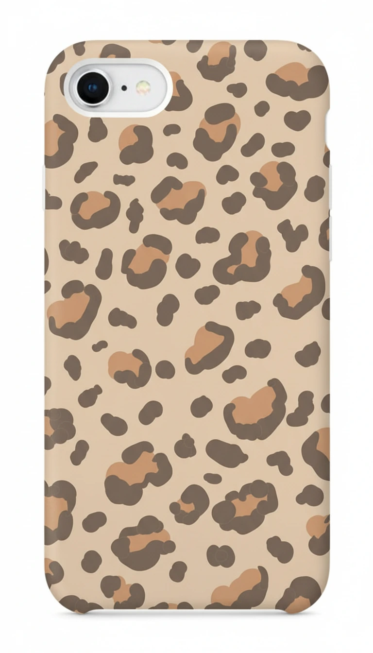 iPhone 8 Kılıf - Pastel Leopar Deseni featured