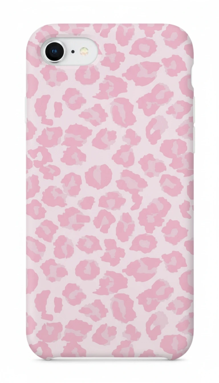 iPhone 8 Kılıf - Pembe Leopar Desen featured
