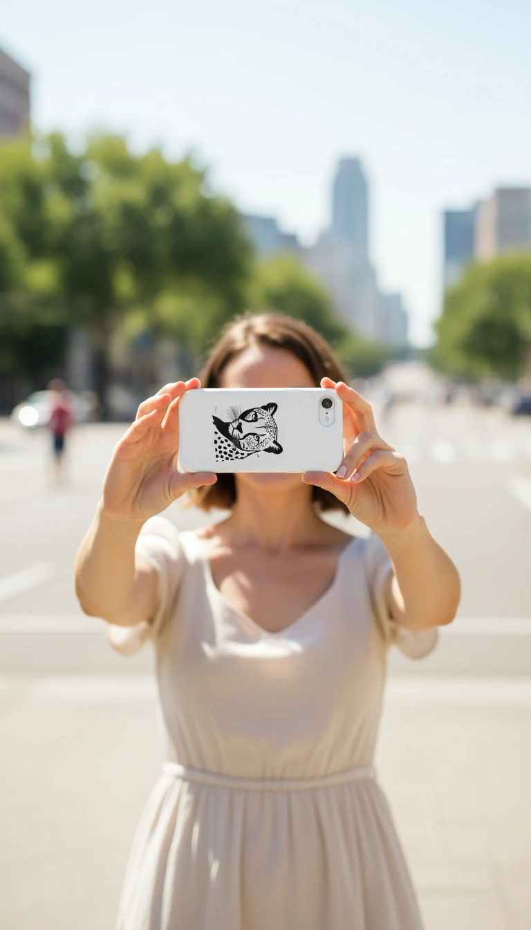 iPhone 8 Kılıf - Siyah Dişi Leopar Sanatsal gallery 2
