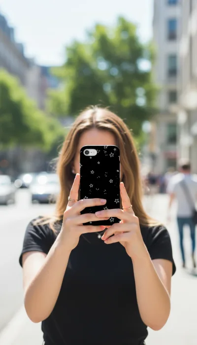 iPhone 8 Kılıf - Yıldız Desenli Siyah Gökyüzü gallery 1