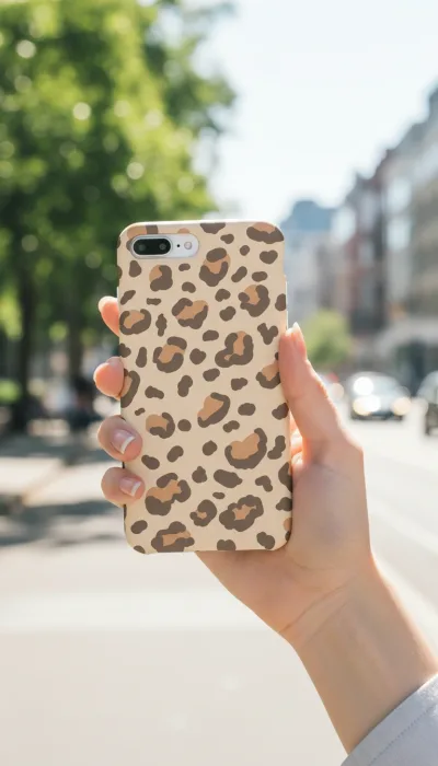 iPhone 8 Plus Kılıf - Pastel Leopar Deseni gallery 1