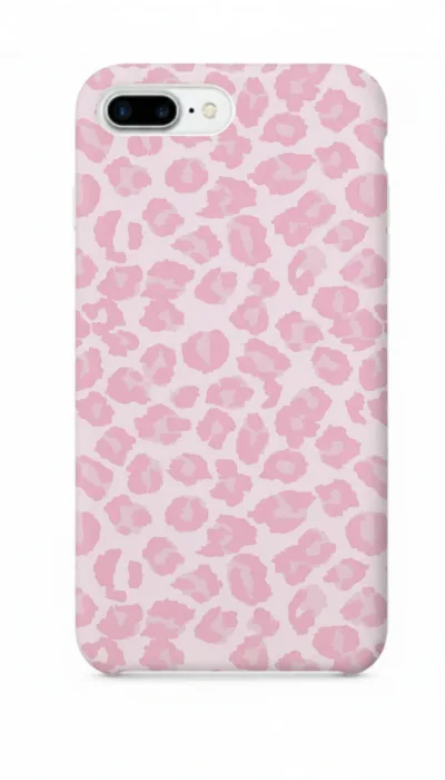 iPhone 8 Plus Kılıf - Pembe Leopar Desen featured