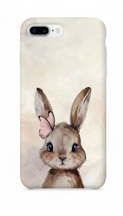 iPhone 8 Plus Kılıf - Sevimli Küçük Tavşan Çizim featured