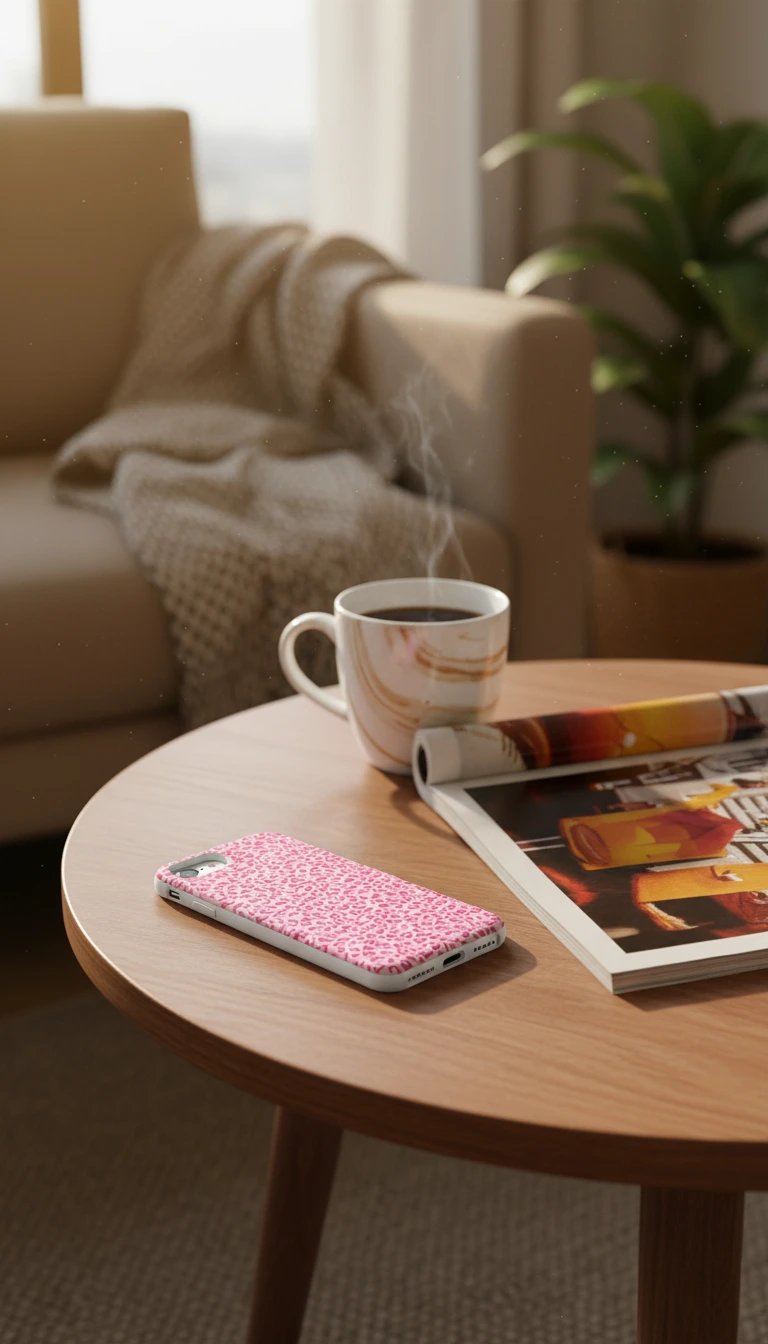 iPhone SE Kılıf - Pembe Canlı Leopar Desen gallery 2