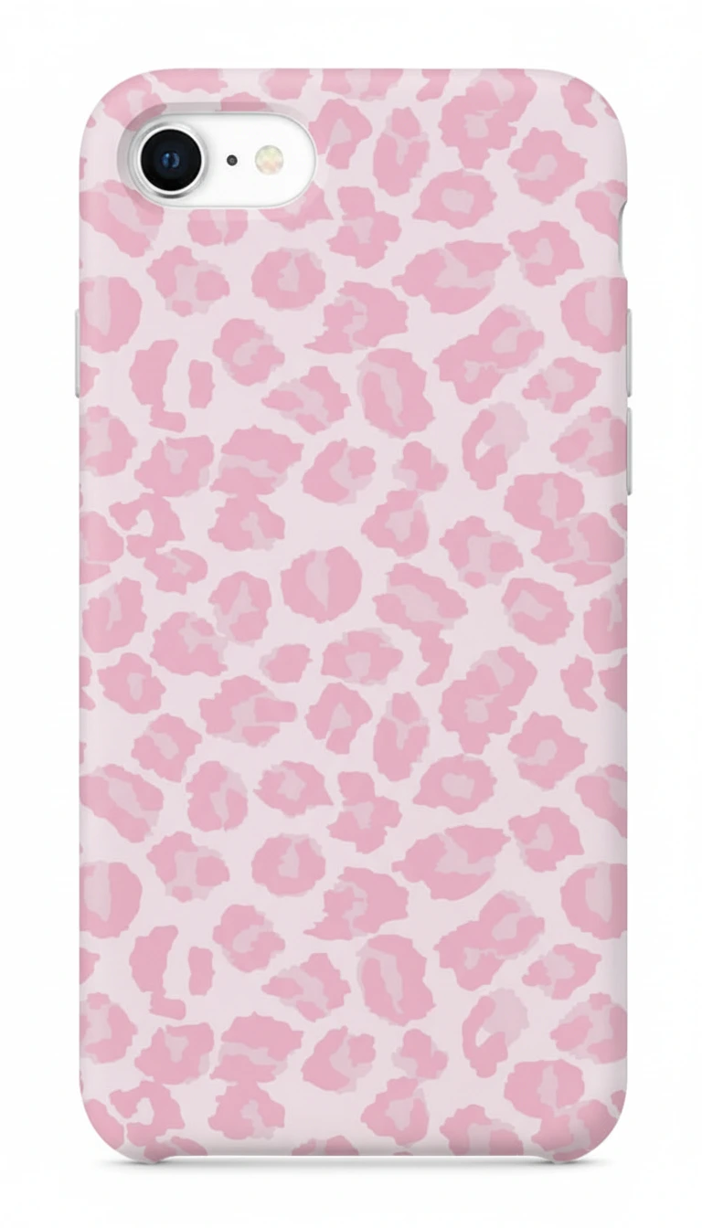 iPhone SE Kılıf - Pembe Leopar Desen featured