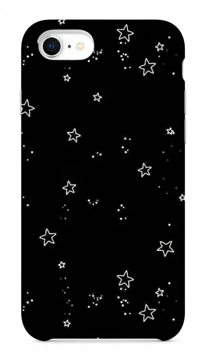 iPhone SE Kılıf - Yıldız Desenli Siyah Gökyüzü featured