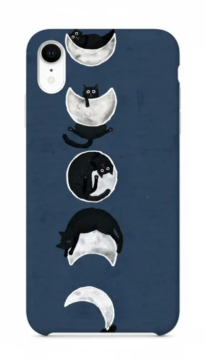 iPhone XR Kılıf - Ay Dönümü Kedi featured