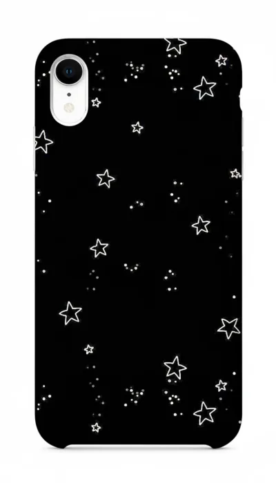 iPhone XR Kılıf - Yıldız Desenli Siyah Gökyüzü featured