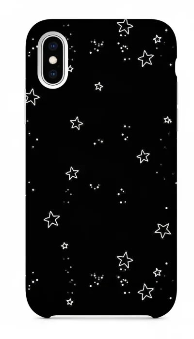 iPhone XS Kılıf - Yıldız Desenli Siyah Gökyüzü featured