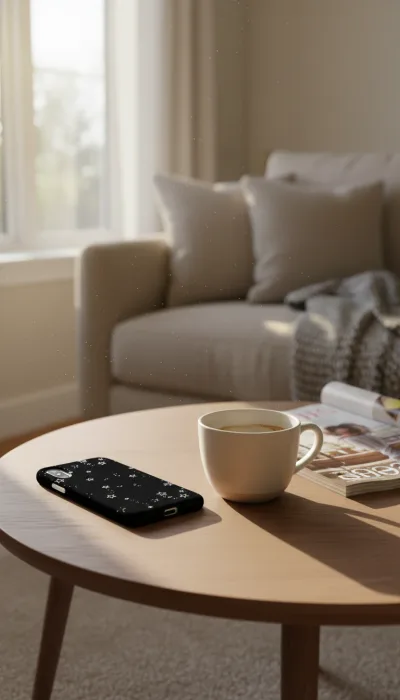 iPhone XS Kılıf - Yıldız Desenli Siyah Gökyüzü gallery 1