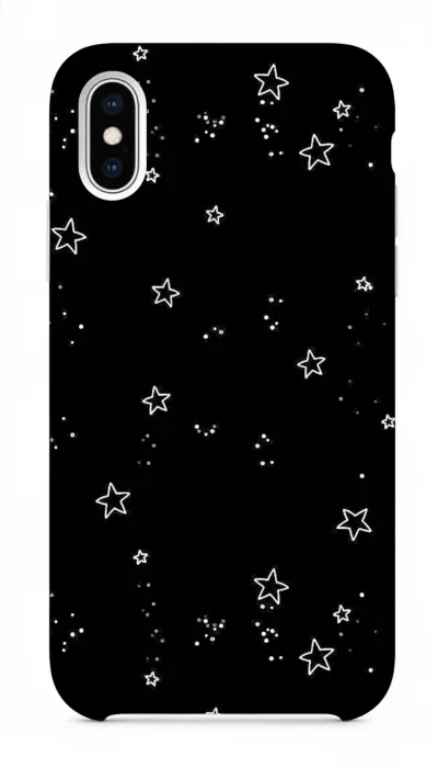 iPhone XS Max Kılıf - Yıldız Desenli Siyah Gökyüzü featured